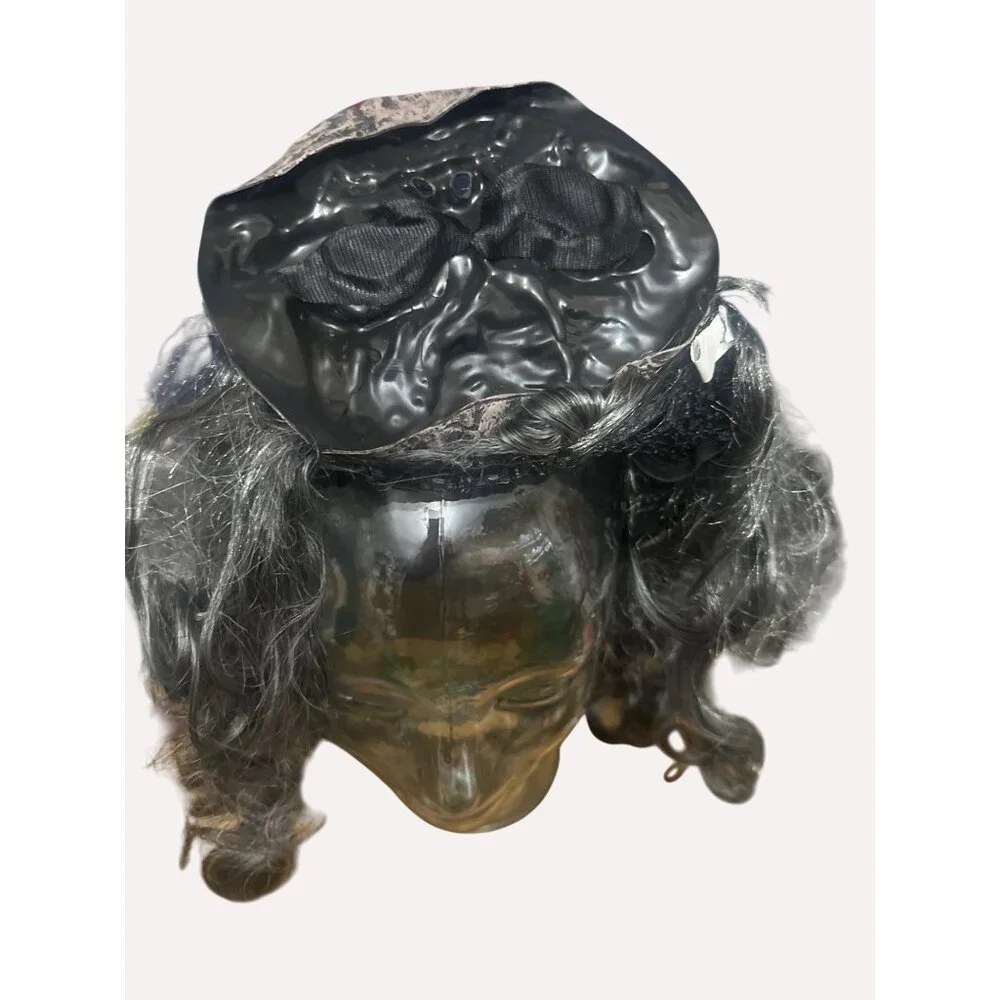 Scary Zombie Mask With Curly Gray Hair‎ Fun World Div Halloween Costume